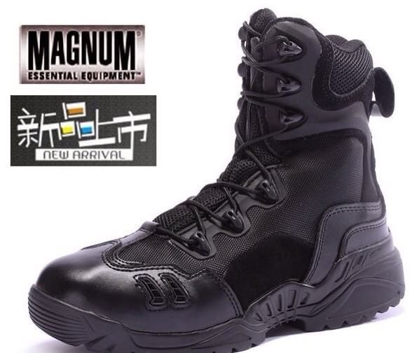 New.รองเท้า Magnum TACTICAL BOOT ข้อยาว หนังแท้ และผ้าคอดูร่า (CORDURA) ใส่สบาย ซิปข้าง ระบายอากาศดี ไม่อับ สีดำ. สีทราย ราคาพิเศษ
