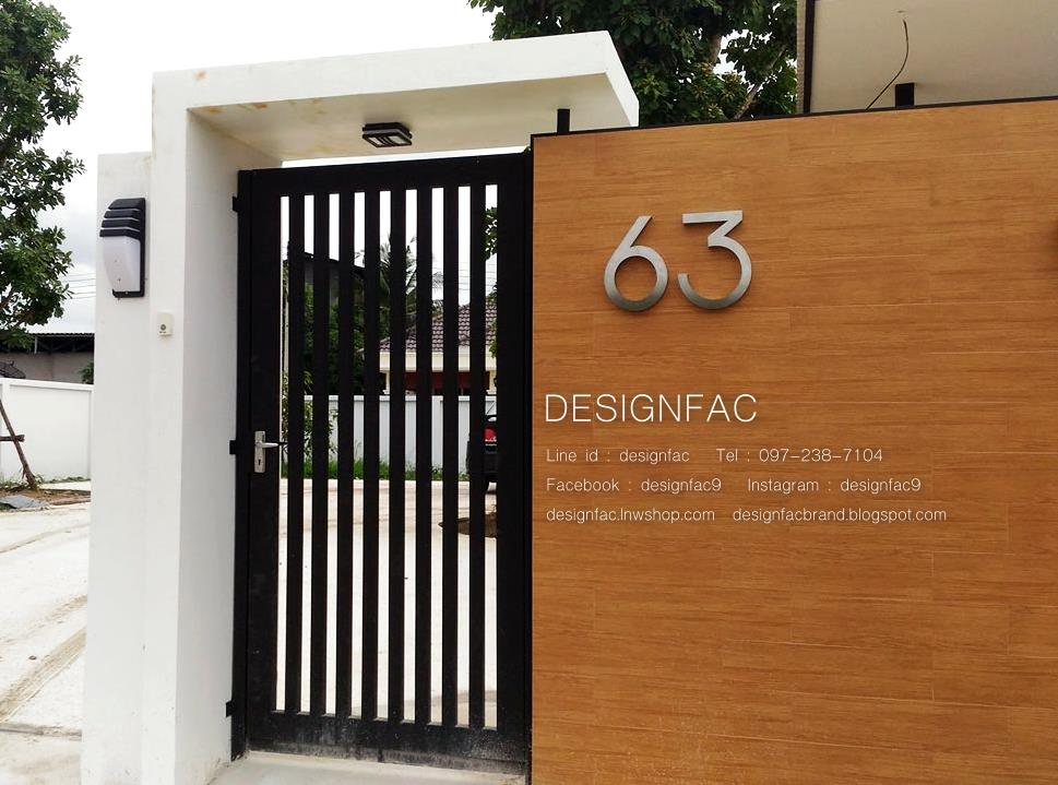บ้านเลขที่สแตนเลสขนาดใหญ่ ตัวเลขสแตนเลส เลขที่บ้านโมเดิร์น