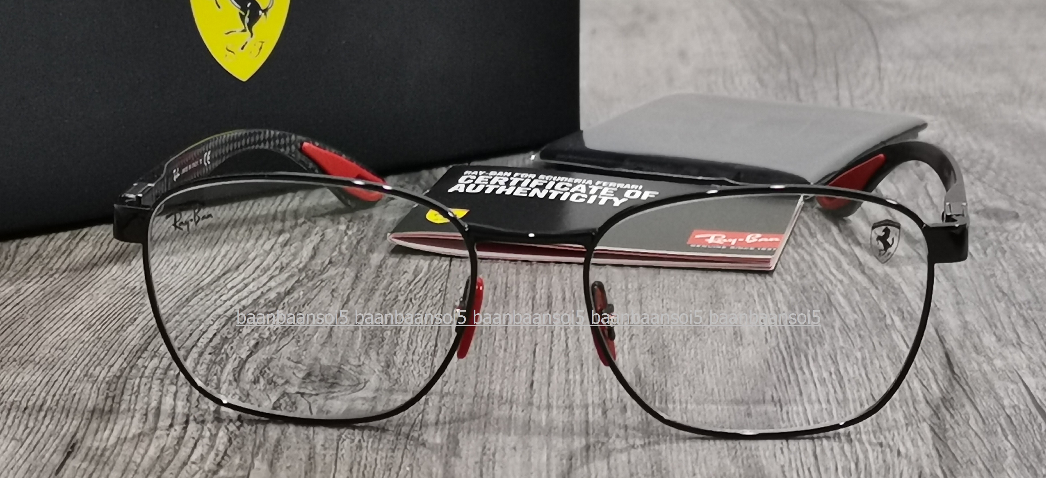 Ray-Ban Ferrari Collection RX 6480M F009 โปรโมชั่น กรอบแว่นตาพร้อมเลนส์ HOYA ราคา 6600