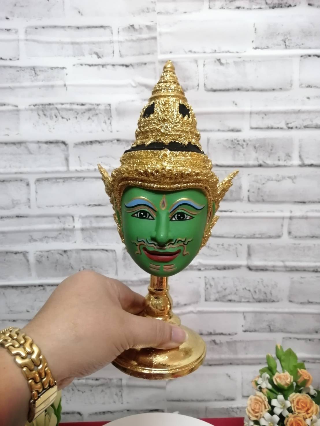 พระวิษณุกรรม ขนาด 5 นิ้ว (งานเรซิ่น ทองเค พร้อมฐานทอง)