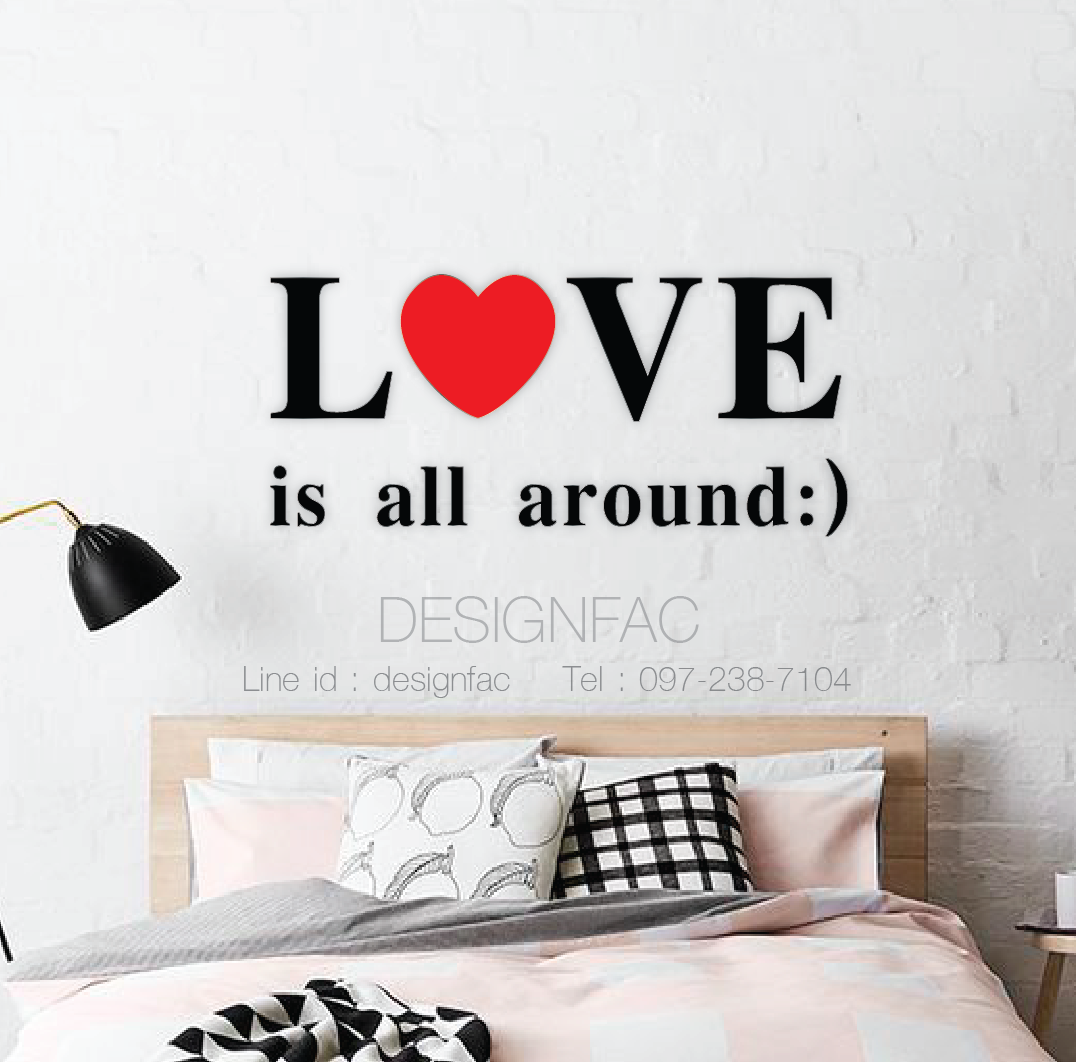 จำลองอักษรติดผนัง อักษรติดห้องนอน สไตล์โมเดิร์น มินิมอล