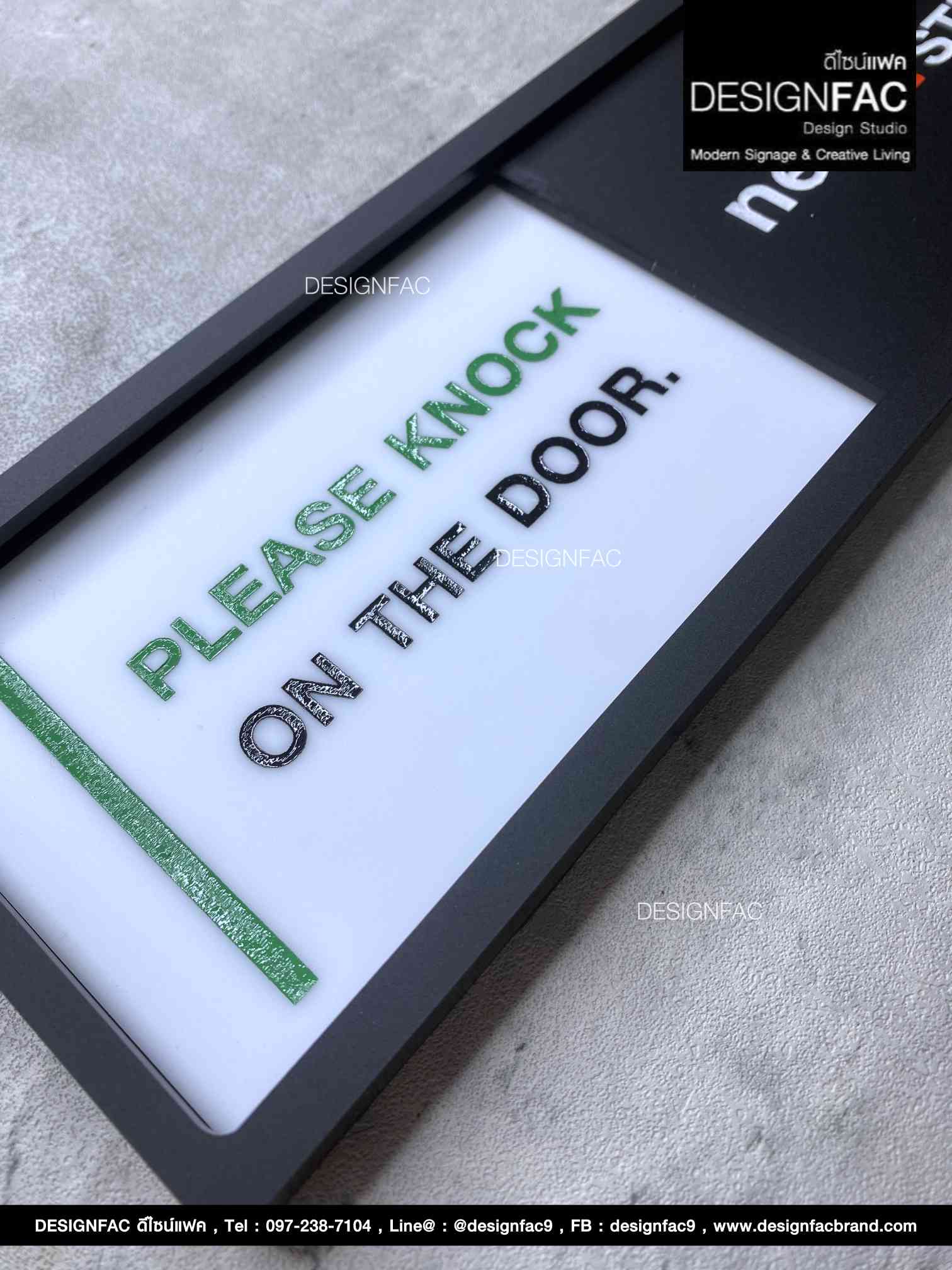 ป้ายบอกสถานะ ป้ายหน้าห้อง ป้ายเลื่อนว่าง - ห้ามรบกวน ป้ายอะคริลิคไตล์โมเดิร์น มินิมอล เรียบหรู