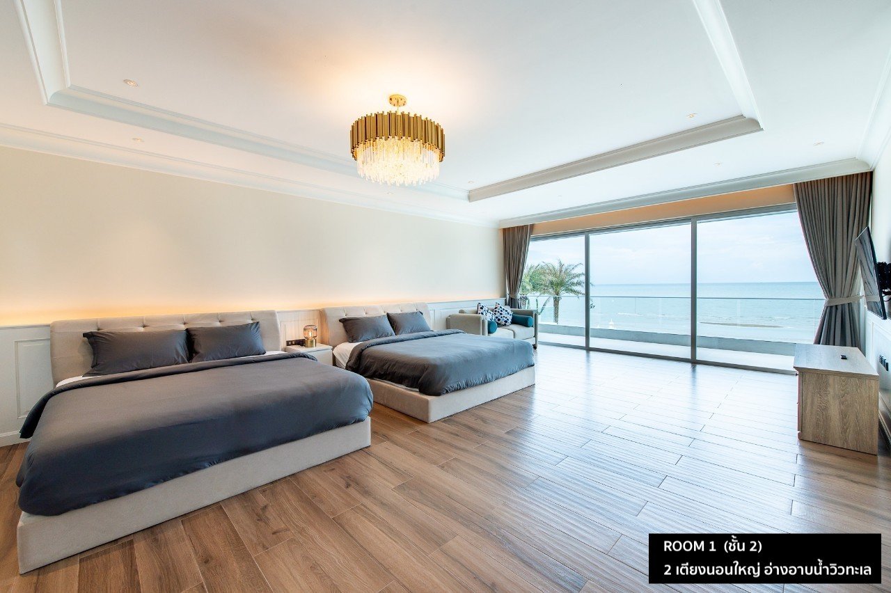 HR15030 บ้านพักติดทะเล The Vacation Beach Pool Villa Cha Am