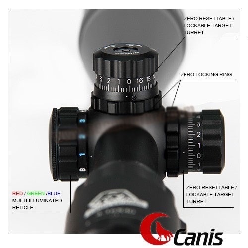 กล้อง Scope Canis Latrans 4-16x40 AOL ปรับหลา
