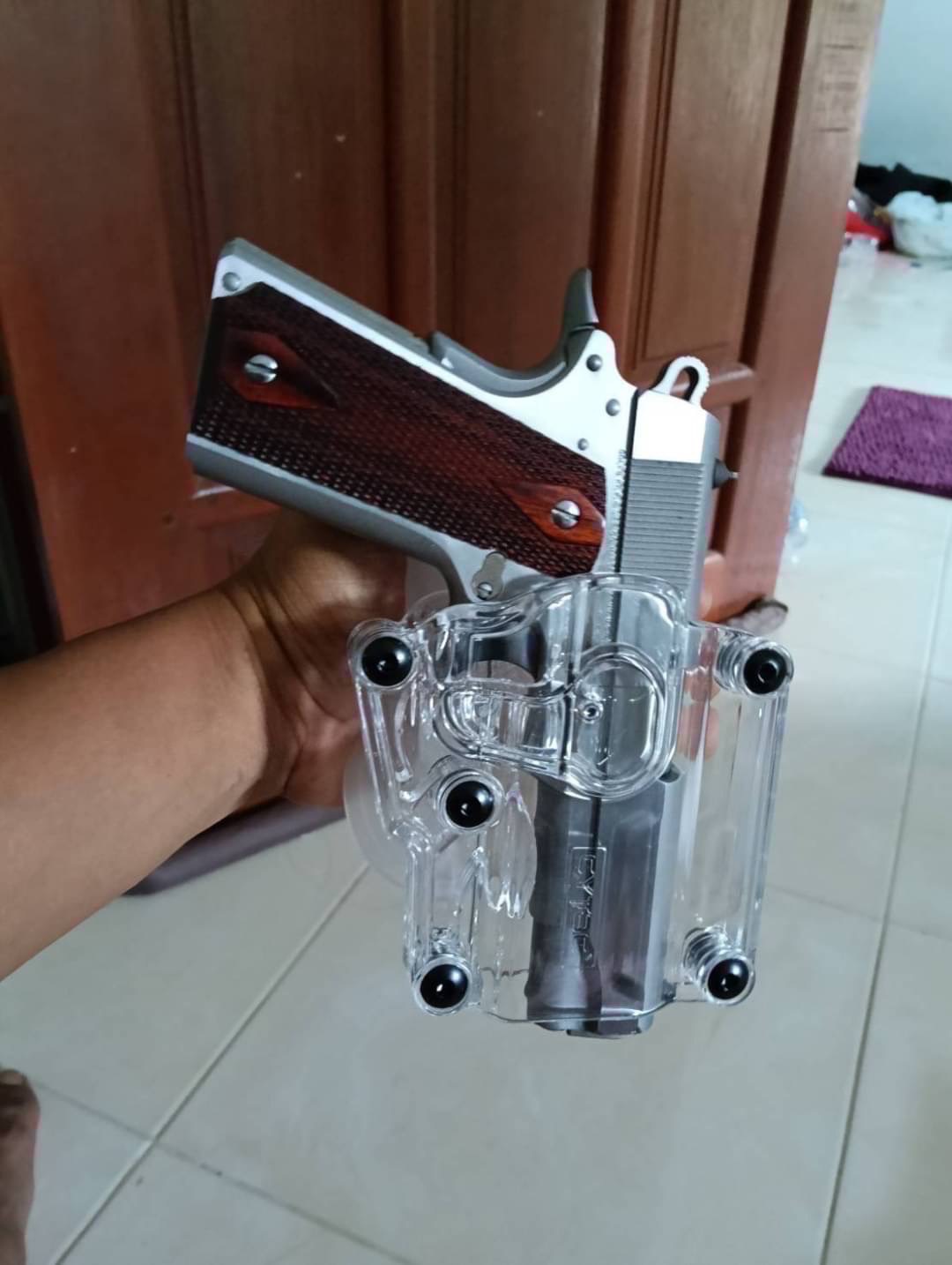New.ซอง Megafit แบบใส ( Transparent Cytac Mega-Fit Holster ) -ซองปืนที่ออกแบบมาให้สามารถใช้งานได้หลากหลายรุ่น (ตามตารางแนบ) เช่น Glock , Sig Sauer, CZ , Beretta, Ruger , S&W, Walther, Colt, Taurus และอื่นๆ -ผลิตจากวัสดุ Polymer ชนิดใส -ซองถูกออกแบบให้ปลดล