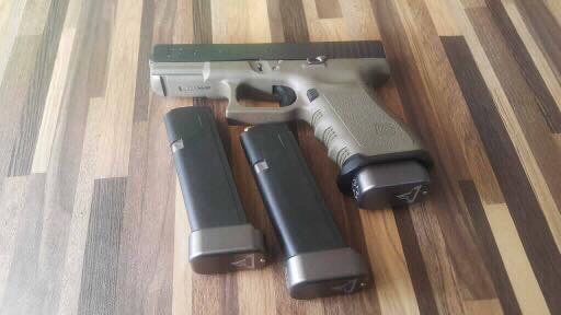 New.TARAN ยุทธวิธีนวัตกรรม-อาวุธฐาน อลูมิเนียม PAD KIT สำหรับ GLOCK The USPA IPSC และ IDPACS กีฬา ส้นแมกอลูมิเนียม cnc. สำหรับปืน GLOCK 9/40 + เพิ่ม 2 นัด ขนาด 9 mm. + เพิ่ม 2 นัด ขนาด .40 มีมา 6 สี ราคาพิเศษ