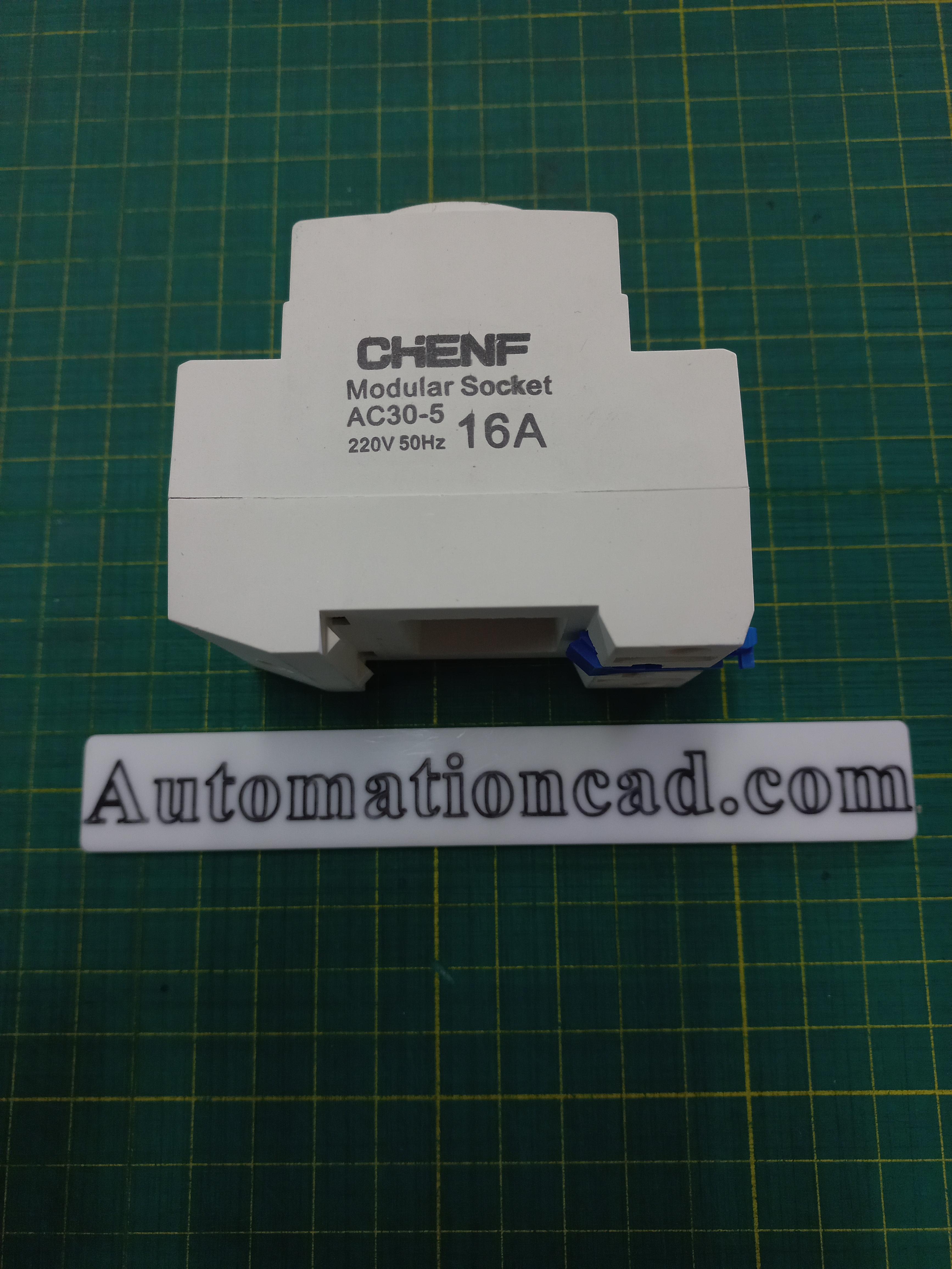 เต้ารับ ปลั๊กไฟยุโรป แบบขันน็อตเข้าสาย +เกาะราง Din Rail 35 มิล 220V 16A