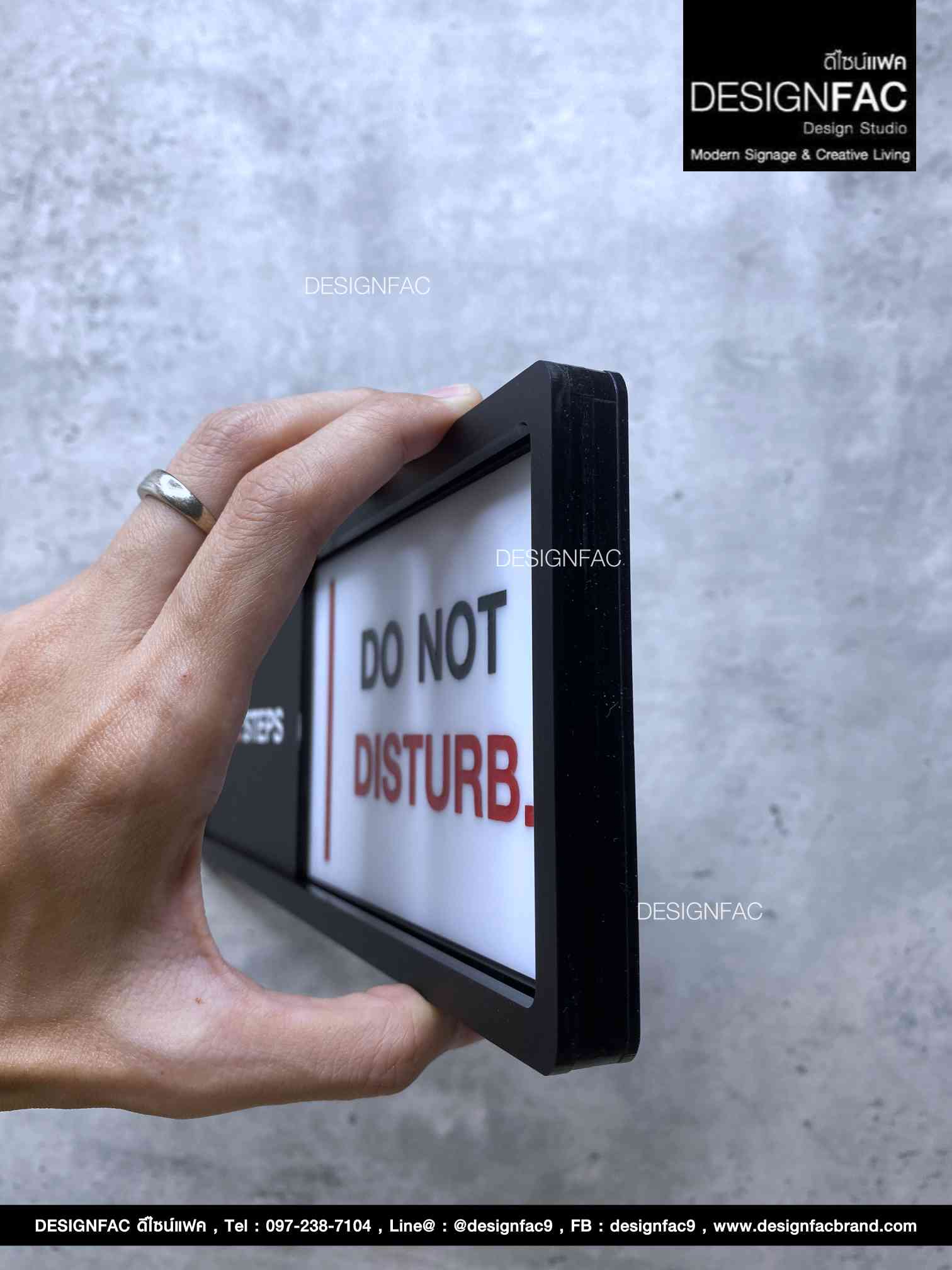 ป้ายบอกสถานะ ป้ายหน้าห้อง ป้ายเลื่อนว่าง - ห้ามรบกวน ป้ายอะคริลิคไตล์โมเดิร์น มินิมอล เรียบหรู