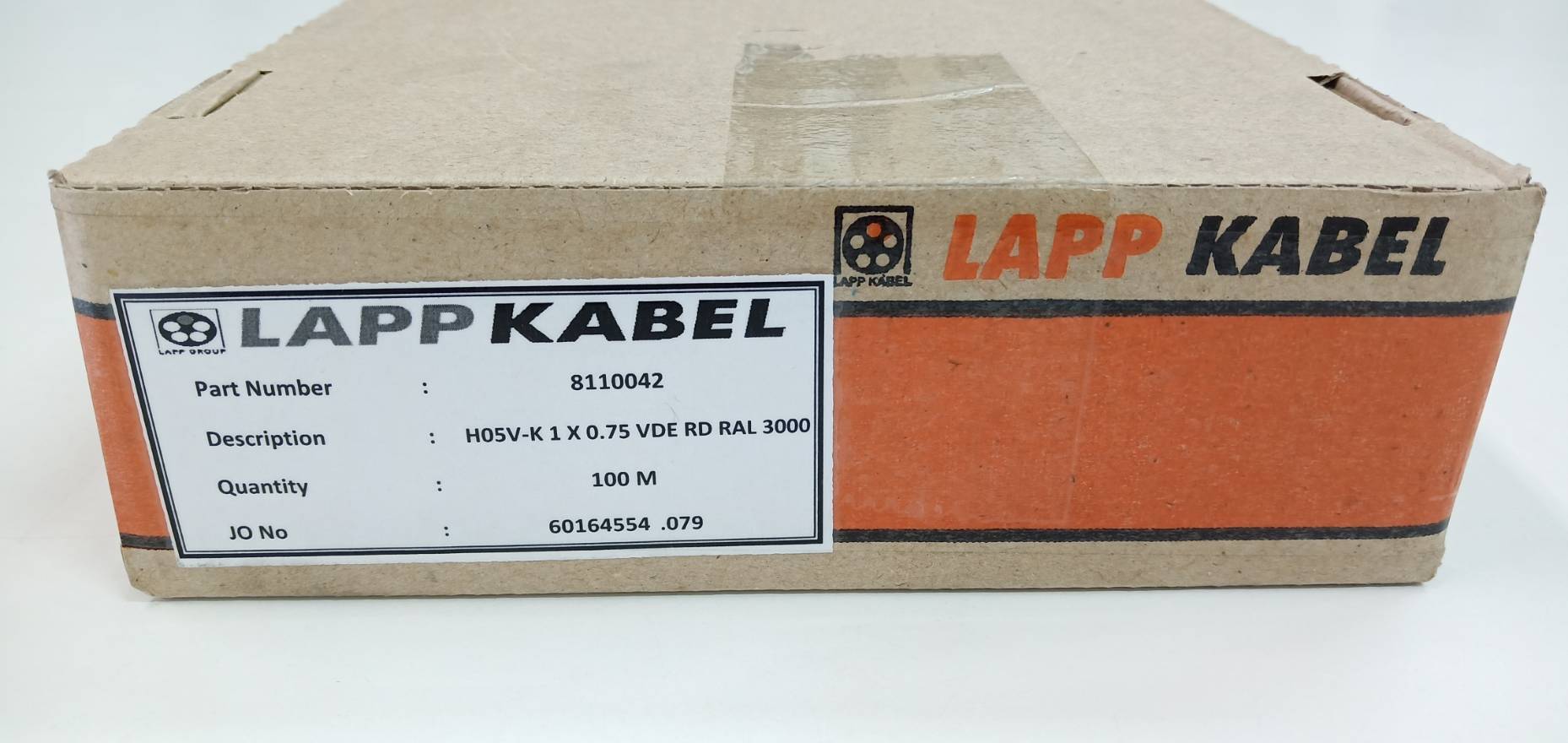 สายไฟ 0.75mm² H05VK สำหรับ WIRING ตู้คอนโทรล 670.-กล่องละ 100 เมตร