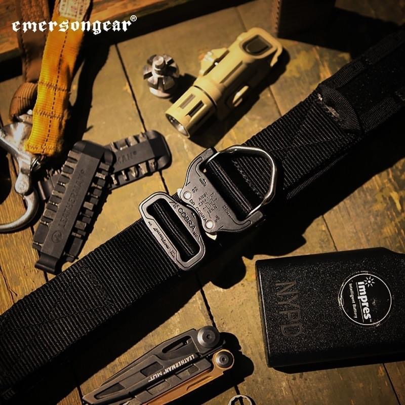 เข็มขัดยุทธวิธี emersongear cobra 1.75-2inch one-pcs combat belt BK. S. M. L Mc. M. L