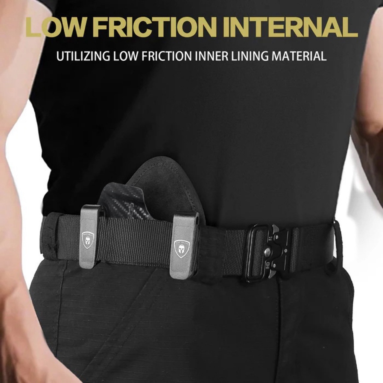 New. ซองพกใน Universal (Carbon Fiber+ Nylon) Warriorland Warriorland IWB Universal Hybrid Carbon Fiber&Nylon Holster ⭕ใช้งานได้กับ Compact & Full size หลากหลายรุ่น ตามตารางในภาพประกอบ ⭕ ปรับใช้ เพียงปรับสกรู 5 จุด ให้กระชับตามต้องการ ⭕ซองผลิตจาก Carbon Fi