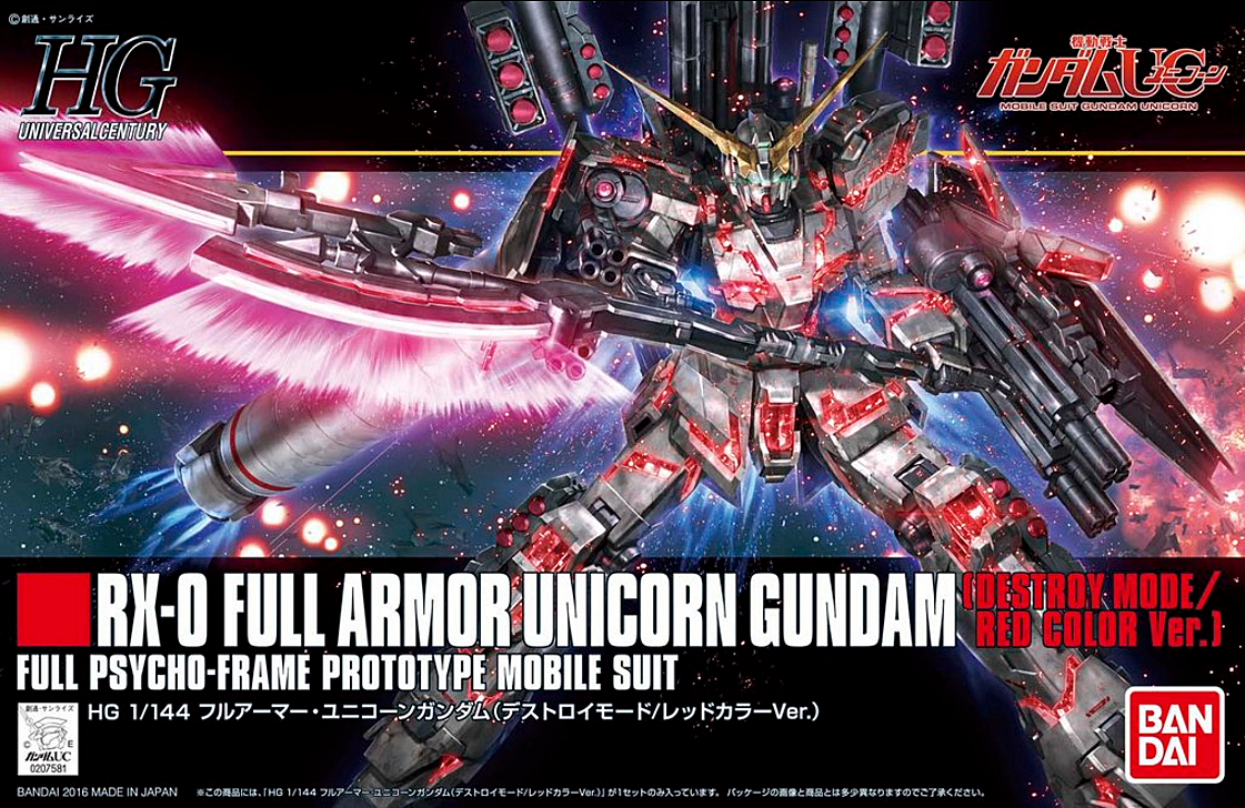 HGUC 1/144 Full Armor Unicorn Gundam [Destroy Mode / Red Color Ver.][BANDAI]
