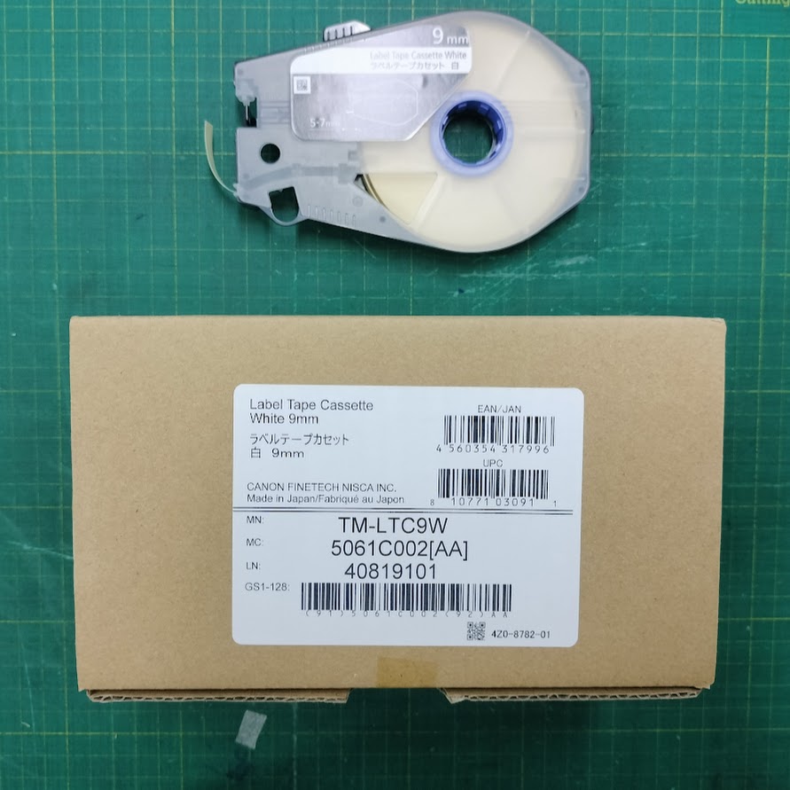 สติ๊กเกอร์ Label 9mm. White เครื่องพิมพ์ CANON รุ่น MK1500 MK2600 MK1100 MK3000 MK5000 5061C002