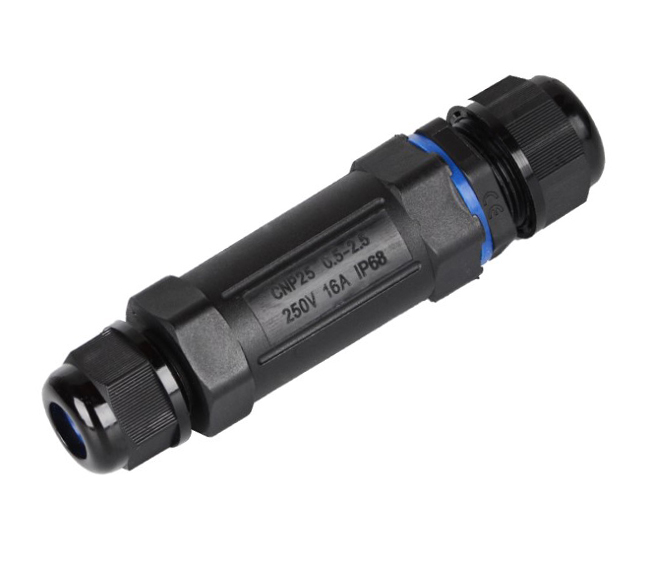 ข้อต่อสายไฟกันน้ำ ใช้กับสายไฟฟ้า เบอร์ 0.5 ถึง 2.5 mm² 4 เส้น แบบขันน็อต