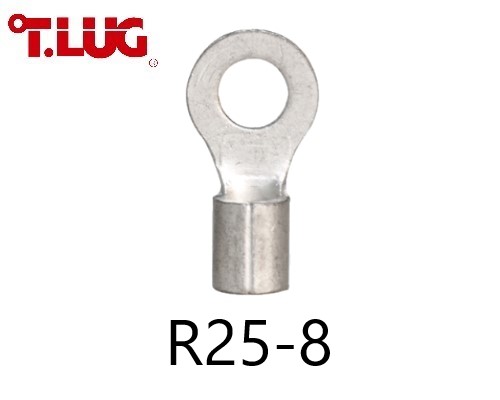 หางปลากลมเปลือย R25-8 TLUG ใช้กับสาย 25 sq.mm (50 ชิ้น/ห่อ)