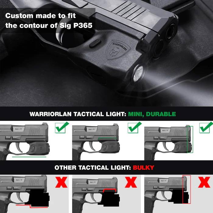 ไฟฉาย Warriorland SL-1 + ซองพกใน Kydex มี 3 รุ่นให้เลือก 🍁 รุ่น Sig Sauer P365 🍁 รุ่น G43/G43X ( เฉพาะรุ่นที่ไม่มีราง ) 🍁 รุ่น Springfield Hellcat 🔺ไฟฉาย ผลิตจาก Polymer เกรดคุณภาพ 🔺ออกแบบให้ทนทานต่อแรงรีคอยด์ได้ &#