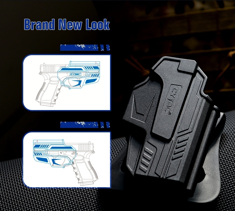 New. ซองพกนอก ปลดล็อคนิ้วโป้ง รุ่น Glock 19 ( Gen 1-5 ) ( Cytac T-Thumbsmart Holster V2.0 ) ⚡️ผลิตจากวัสดุ Polymer เกรดคุณภาพ แข็งแรงทนทาน ⚡️ออกแบบให้ปลดล็อคนิ้วโป้ง ใช้งานง่ายเป็นธรรมชาติ และปลอดภัยยิ่งขึ้น ⚡สามารถปรับกระชับ เพื่อลดก