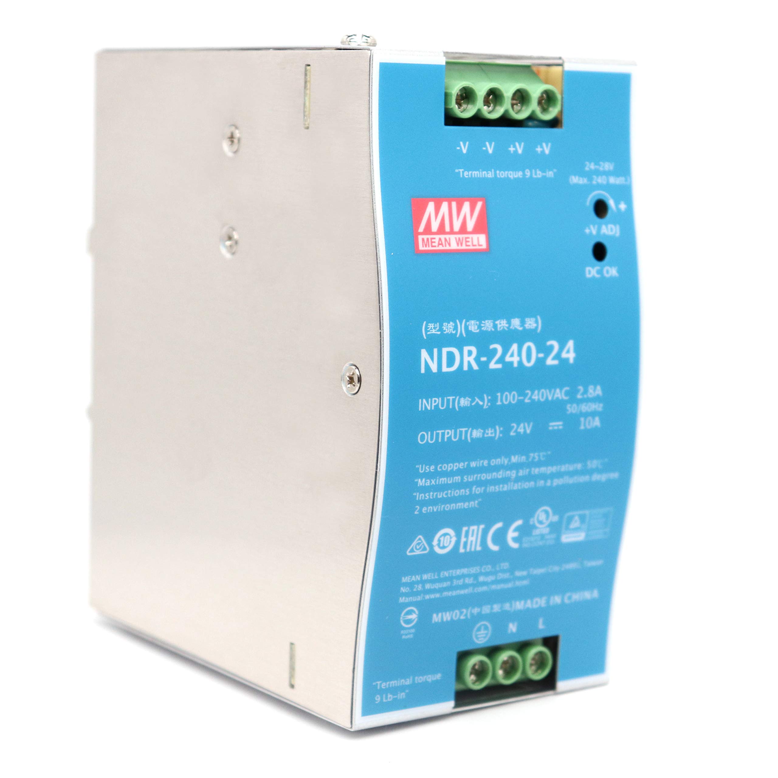 MEANWELL POWER SUPPLY NDR Series - 240W พาวเวอร์ซัพพลาย 10A 24VDC