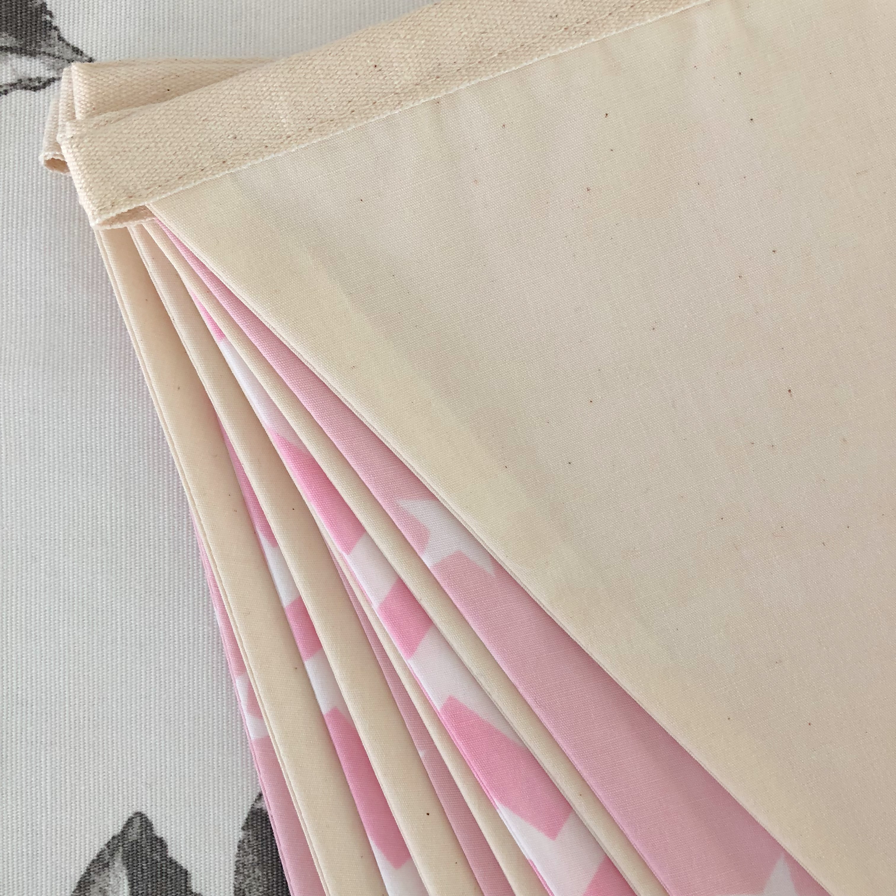 ธงผ้าสีพาสเทล วินเทจ ผ้าคอตตอนชนิด100%