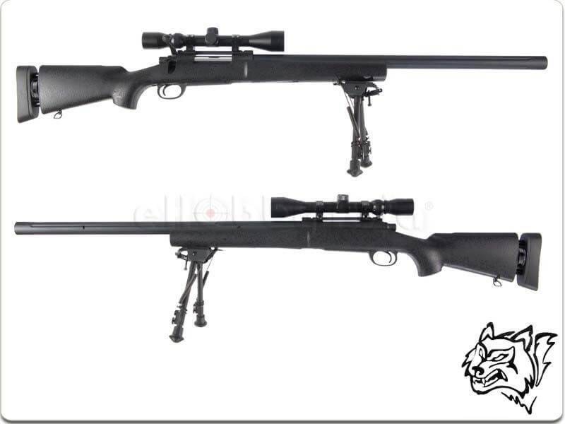 New.Snow.Wolf.M24.SW-04 อัพเกรด กล้องพร้อมขาทราย กล่องไกเหล็ก+สูบเหล็ก สีดำ / ลายพรางใบไม้ แรง 480+ ราคาพิเศษ