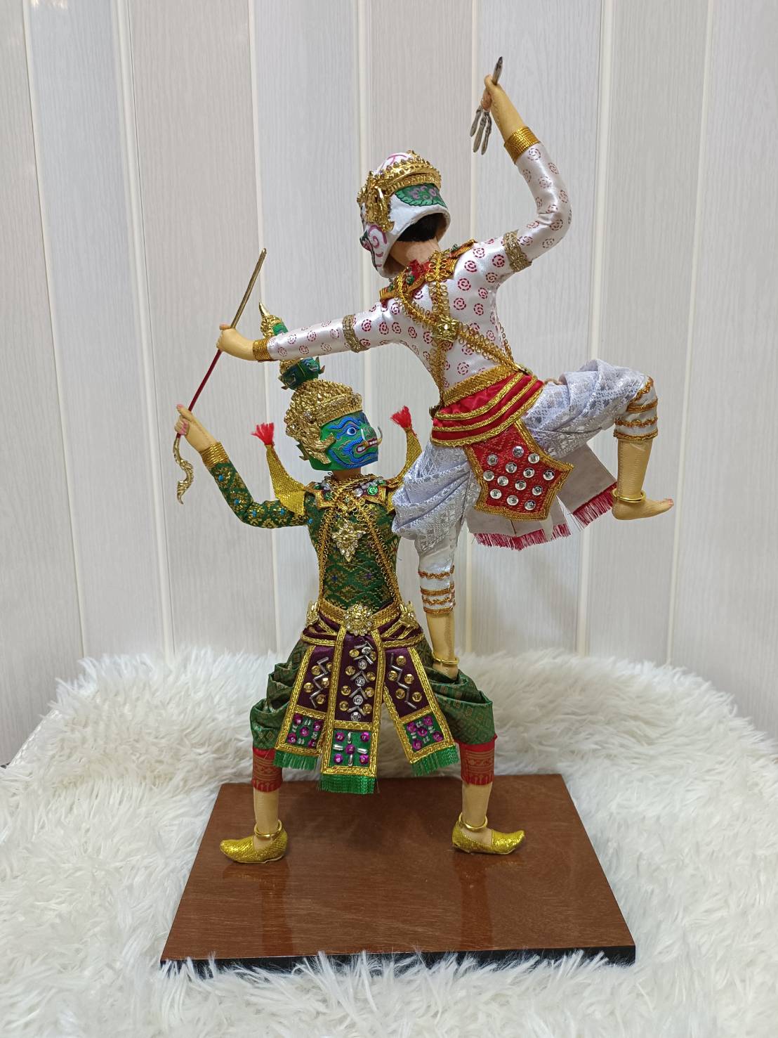 ตุ๊กตาโขน ชุดศึกรบ 2 ตัว หนุมาน ทศกัณฐ์