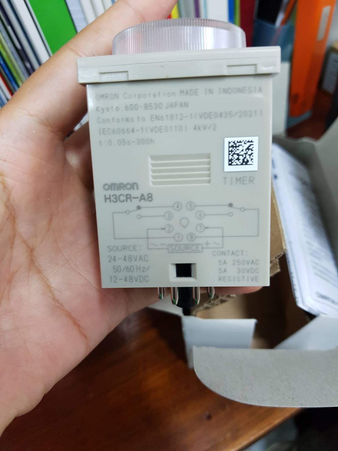 TIMER ไทม์เมอร์ OMRON H3CR-A8 24VDC/VAC