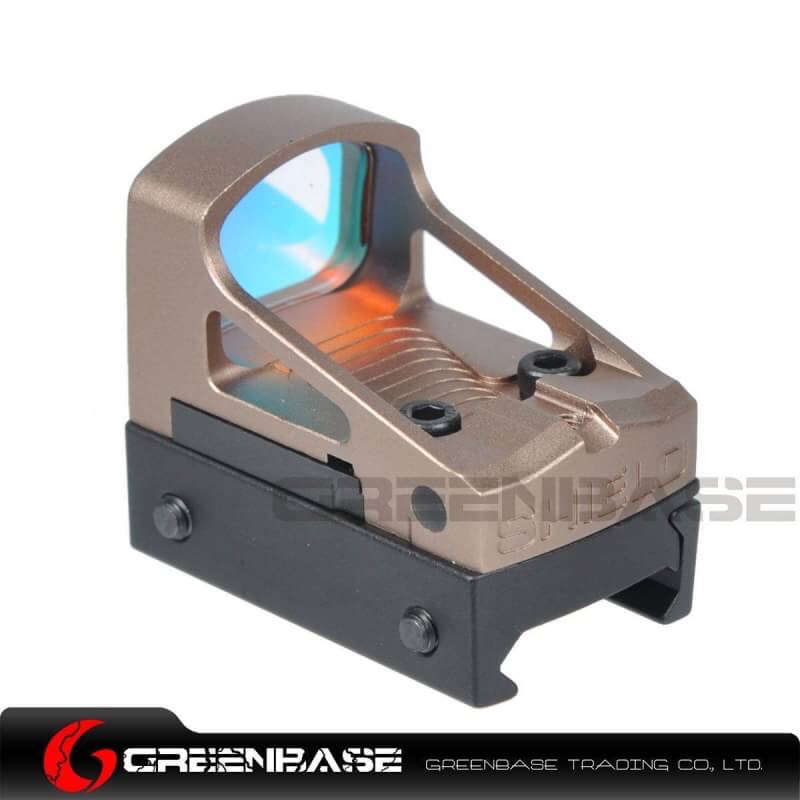 New.GB RMS Reflex Mini Red Dot Sight With Vented Mount and Spacers For Airsoft Glock Pistol Aluminium Black NGA1323 ติดกับปืน GLOCK 17 / 18 / 19 และ ปืนยาว M4 CMMG .22 ราคาพิเศษ