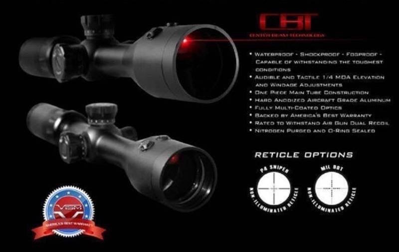กล้อง Scope VISM 3-9x42 CBT มีเลเซอร์แดงในเลนส์