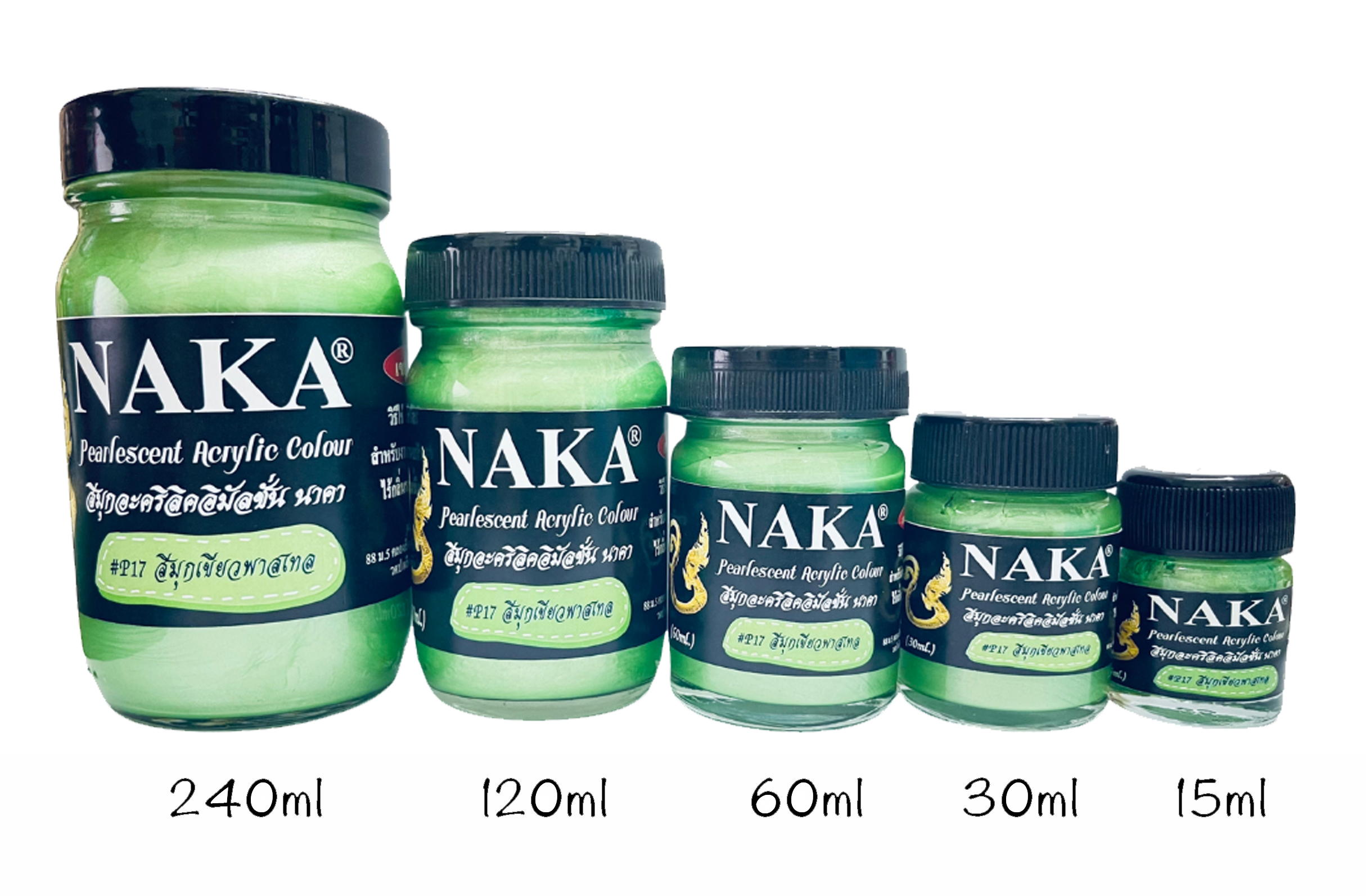 P17 สีมุกเขียวพาสเทล 60ml