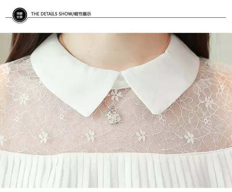 #เสื้อชีฟองสไตน์เกาหลีพร้อมส่ง #เสื้อชีฟองแต่งเกล็ดระบายด้านหน้า #เสื้อทำงานเกาหลี #เสื้อสมัครงาน #ชุดสมัครงาน #เสื้อใส่กับผ้าถุง #เสื้อใส่กับผ้าซิ่น ขาว Free size