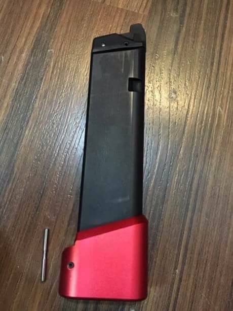 New.TARAN ยุทธวิธีนวัตกรรม-อาวุธฐาน อลูมิเนียม PAD KIT สำหรับ GLOCK The USPA IPSC และ IDPACS กีฬา ส้นแมกอลูมิเนียม cnc. สำหรับปืน GLOCK 9/40 + เพิ่ม 5 นัด ขนาด 9 mm. + เพิ่ม 4 นัด ขนาด .40 สีดำ สีแดง สีฟ้า ราคาพิเศษ