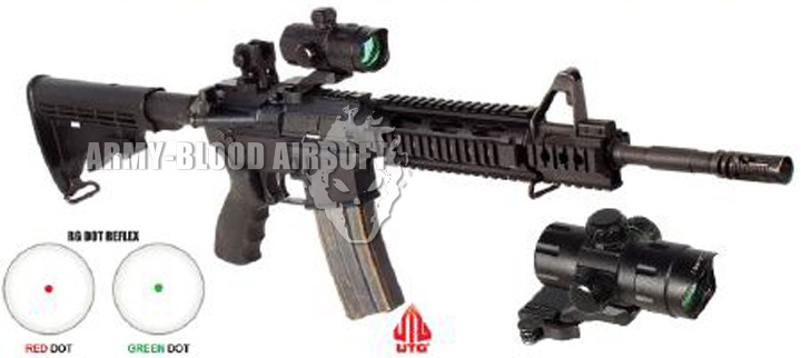 New.UTG 4.2" ITA Red/Green CQB Dot with QD Mount, Riser Adaptornex ราคาพิเศษ