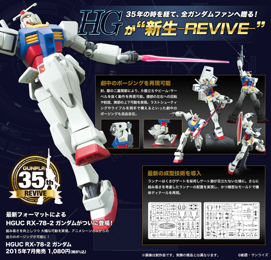 HGUC 1/144 RX-78-2 Gundam (REVIVE Ver.)[BANDAI]