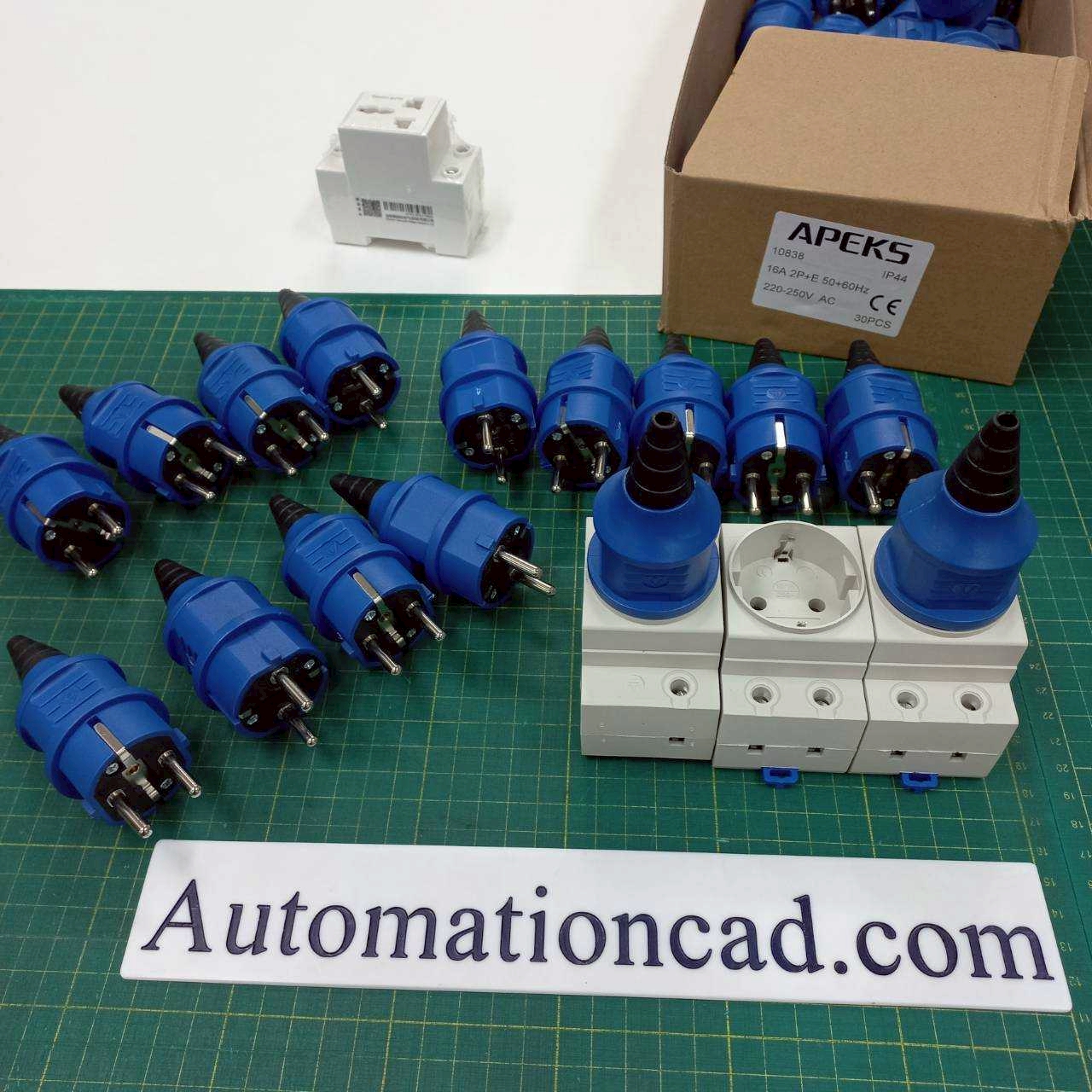 APEKS Power Plug (Male) 2P+E 16A 220V AC พาวเวอร์ ปลั๊กตัวผู้ IP44 ปลั๊กไฟอุตสาหกรรม