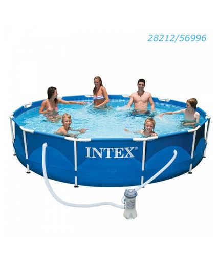 INTEXรุ่น MetalFrameขนาด12 ฟุต พร้อมเครื่องกรอง รหัสสินค้า 28212