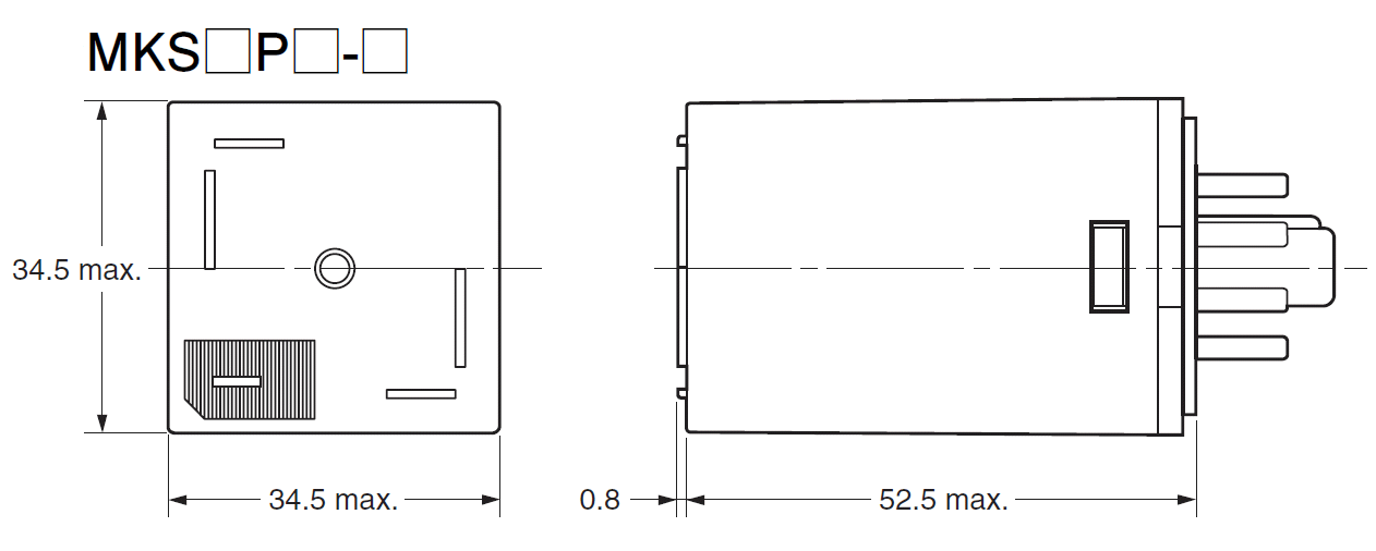 RELAY OMRON MKS2P 24Vdc