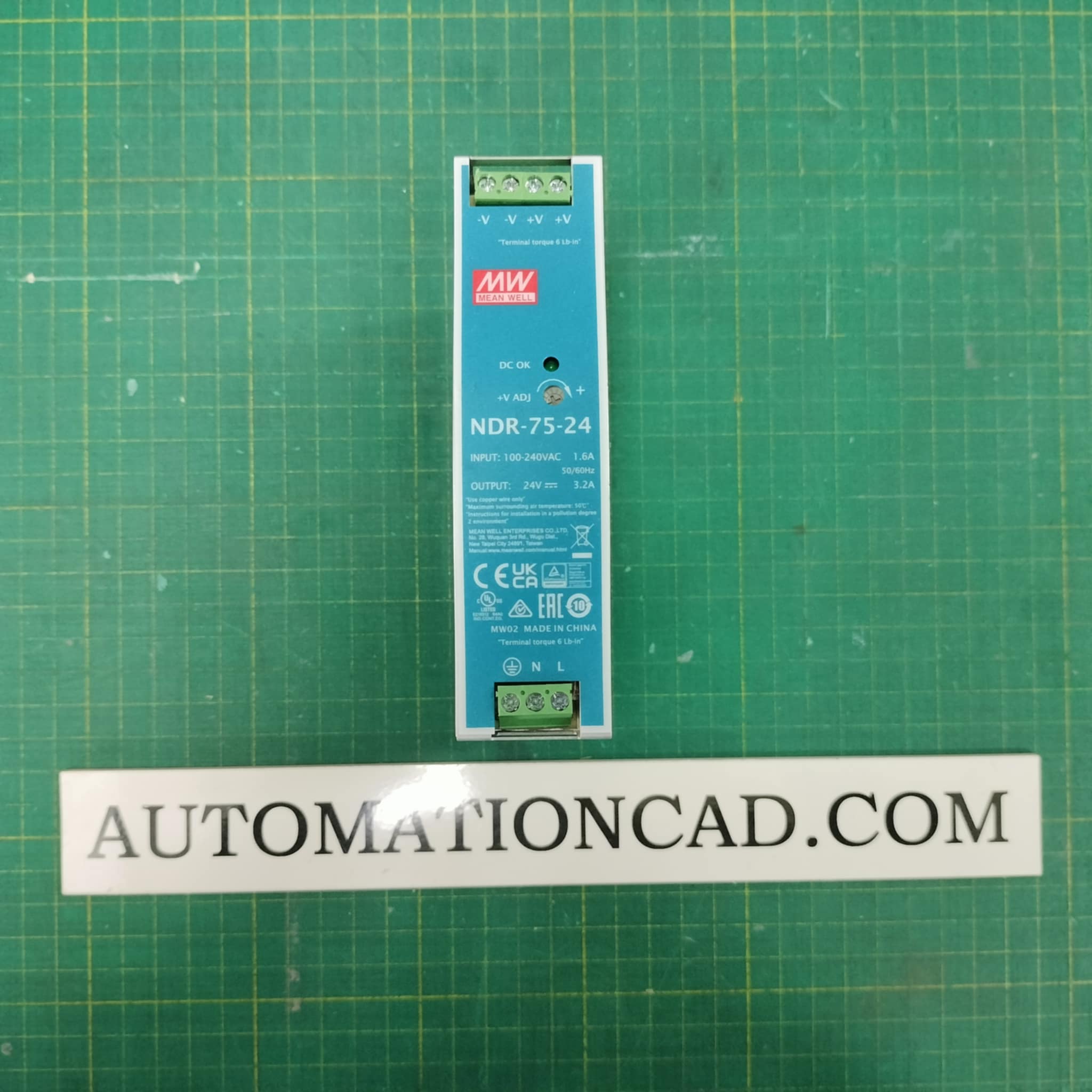 พาวเวอร์ซัพพลาย NDR-75-24 MEANWELL 3.2A 24VDC POWER SUPPLY NDR