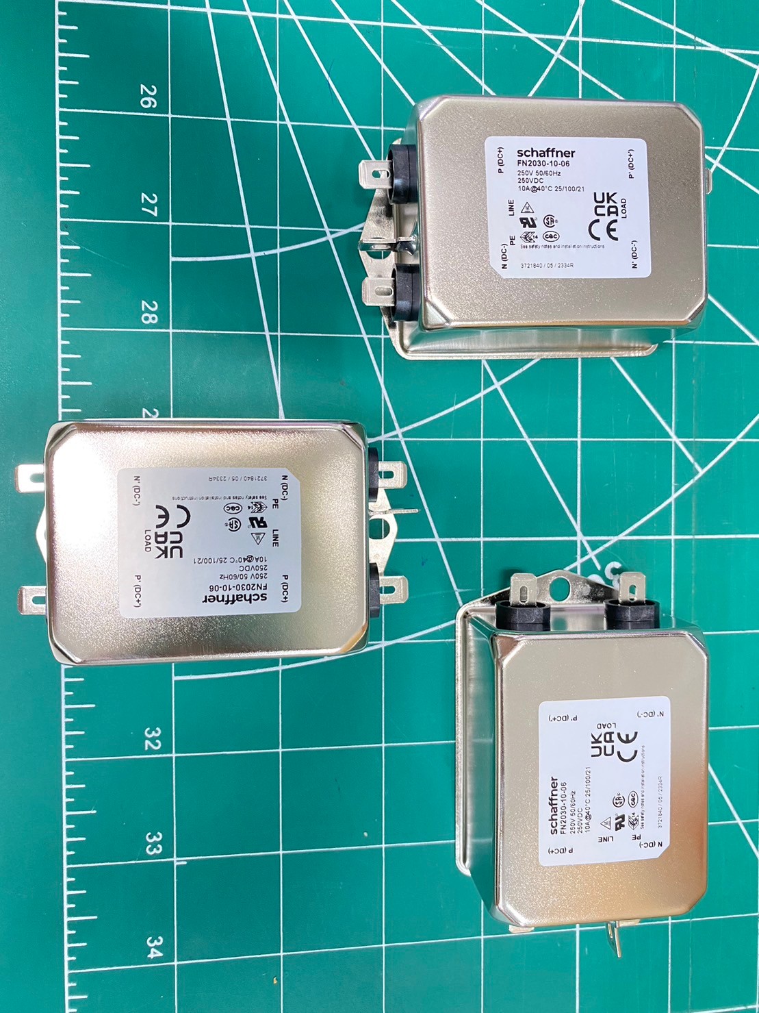 NOISE FILTER SCHAFFNER 10A 250VAC 50/60Hz