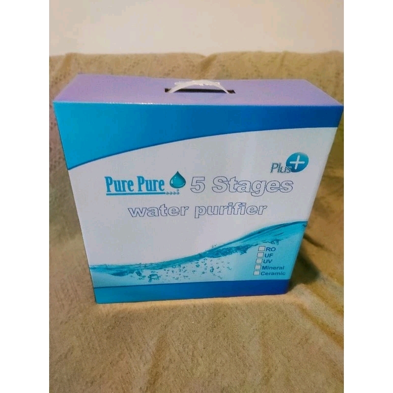 เครื่องกรองน้ำดื่ม 5 ขั้นตอน Pure Pure กรองน้ำได้สะอาด ขจัดตะกอน หินปูน สี กลิ่น สารเคมีที่ปะปน ครบชุดพร้อมติดตั้งง่าย