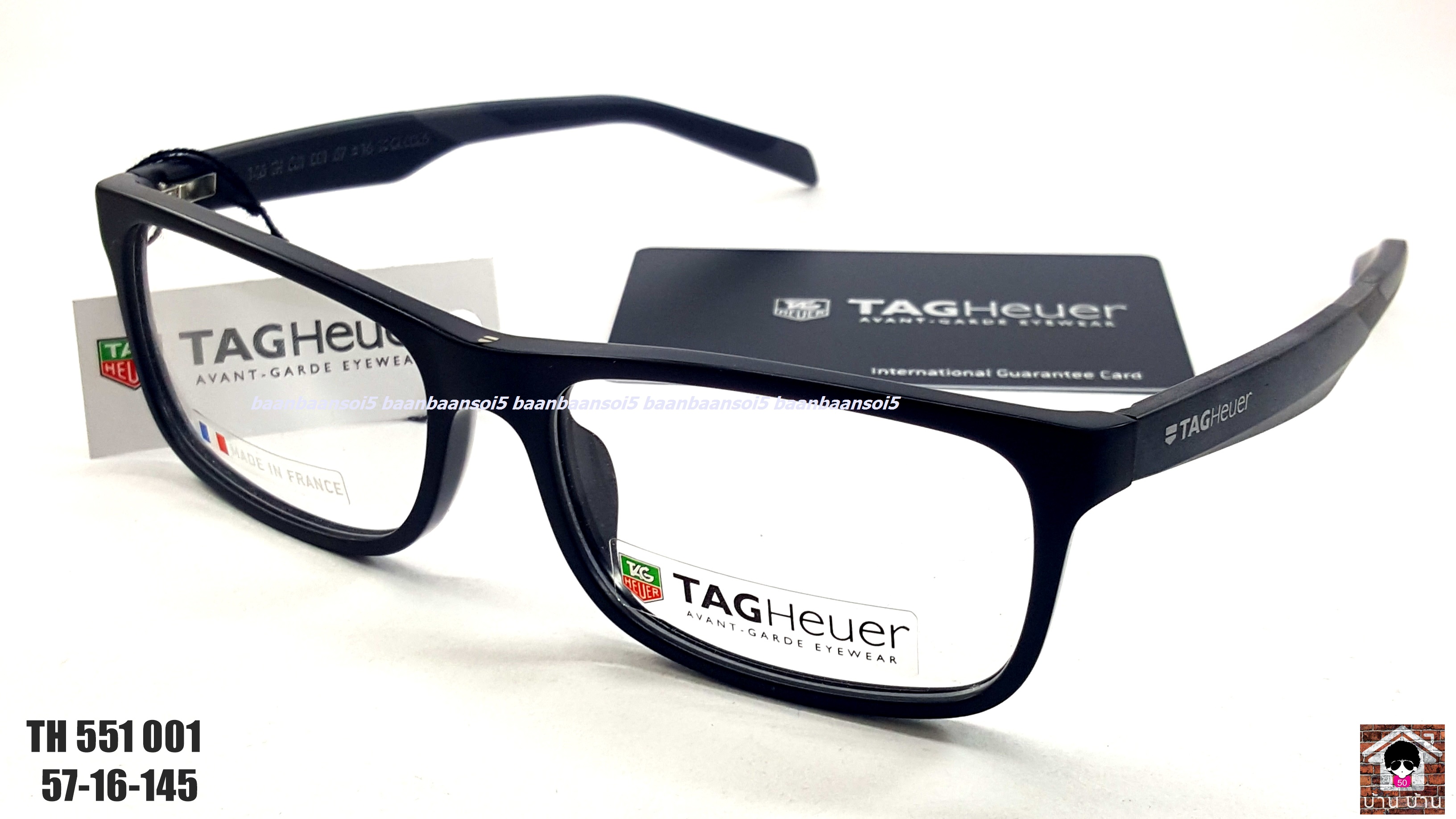 TAG HEUER TH 551 001 Eyeglasses Authentic โปรโมชั่น กรอบแว่นตาพร้อมเลนส์ HOYA ราคา 6,200 บาท