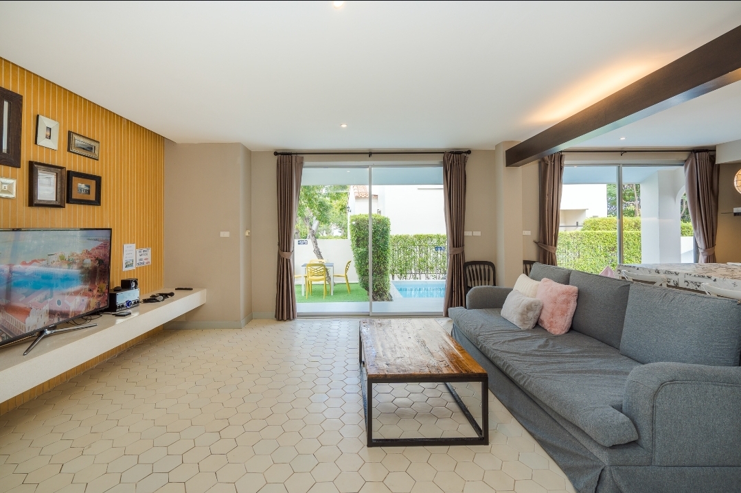 HR15021 บ้านพักหัวหิน บ้านทัศคานี บีช วิลล่า 5 ( White 3Bed Garden View )