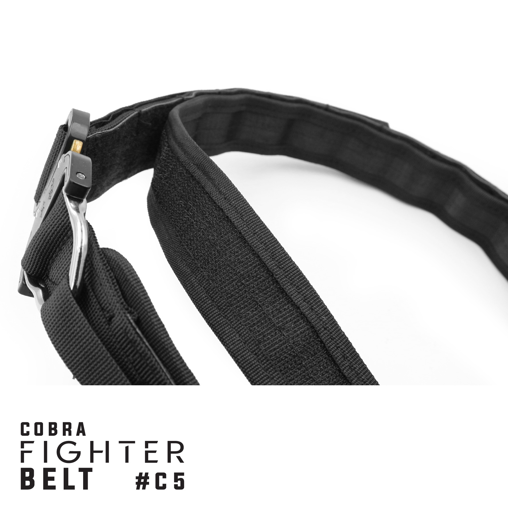 เข็มขัด COBRA fighter belt ( #C5 ) 💥เข็มขัดหัว Cobra ปลดไว มีห่วง D-Ring สำหรับเกี่ยวสายกันตก 💥เข็มขัดแบบ 2 ชั้น ( Double Layers Belt) 💥สายด้านใน สามารถสอดเข้ากับหูกางเกงได้ ใช้ประกบกับสายเส้นนอก 💥สายด้านนอกกว้าง 1.5"