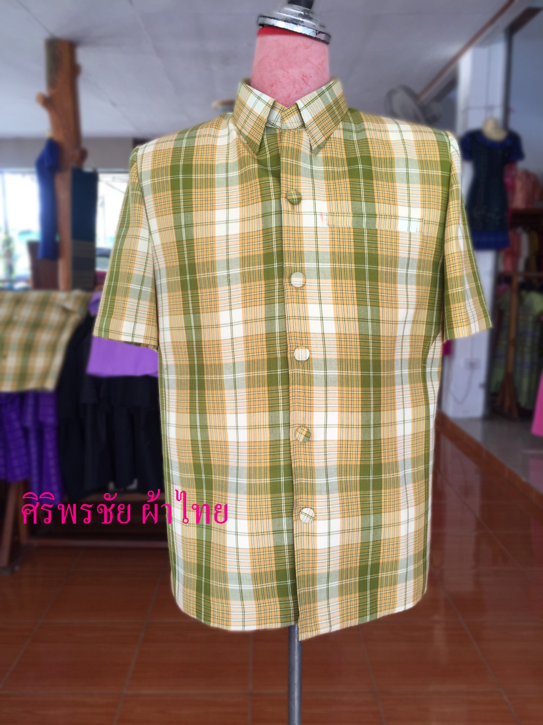 เสื้อสูทชายผ้าฝ้าย สูทชายลายบลูเบอร์รี่ สูทผ้าไทยชาย ซาฟารีผ้าไทยชายสีฟ้า เสื้อผ้าฝ้ายชายลายสก็อต