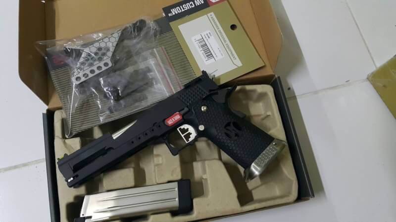 New.ARMORER WORKS AW Hi Capa 6Inch Dragon with Scope Mount & Cocking Handle Kit ( BK ) ราคาพิเศษ