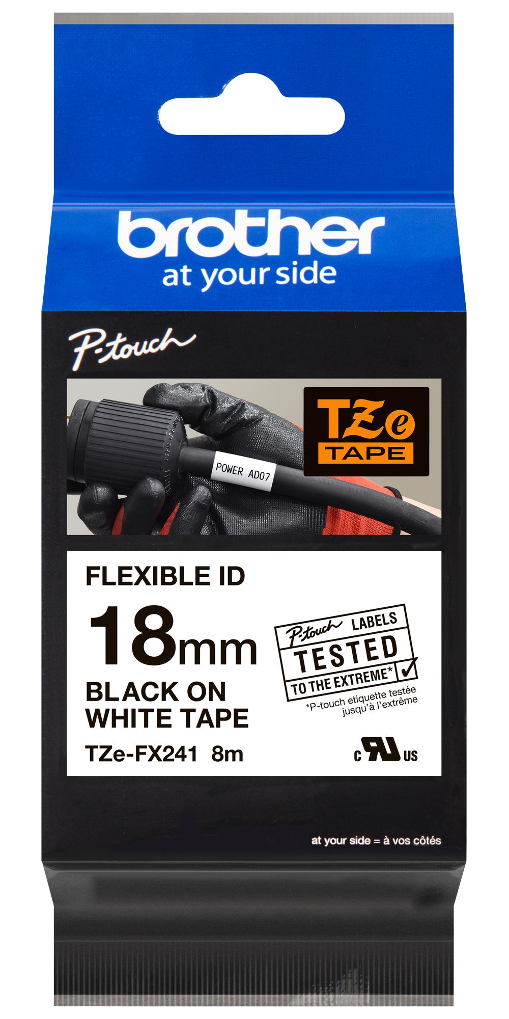 สติ๊กเกอร์มาร์คสายไฟ FLEXIBLE ID อักษรดำพื้นขาว เบอร์มาร์คสายไฟ CABLE MARKER