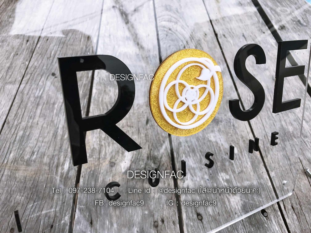 ป้ายบริษัท ป้ายร้านสวยๆ ป้ายอะคริลิคใส ร้านทำป้ายสไตล์มินิมอล โมเดิร์น ลอฟท์
