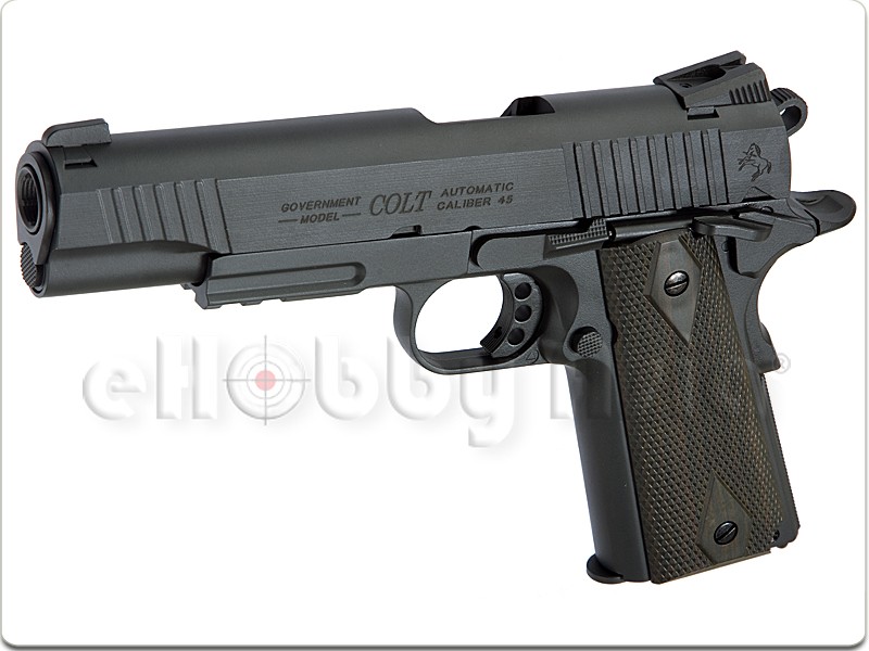 New.CYBERGUN COLT 1911 Rail CO2 GBB Pistol (Black) ราคาพิเศษ