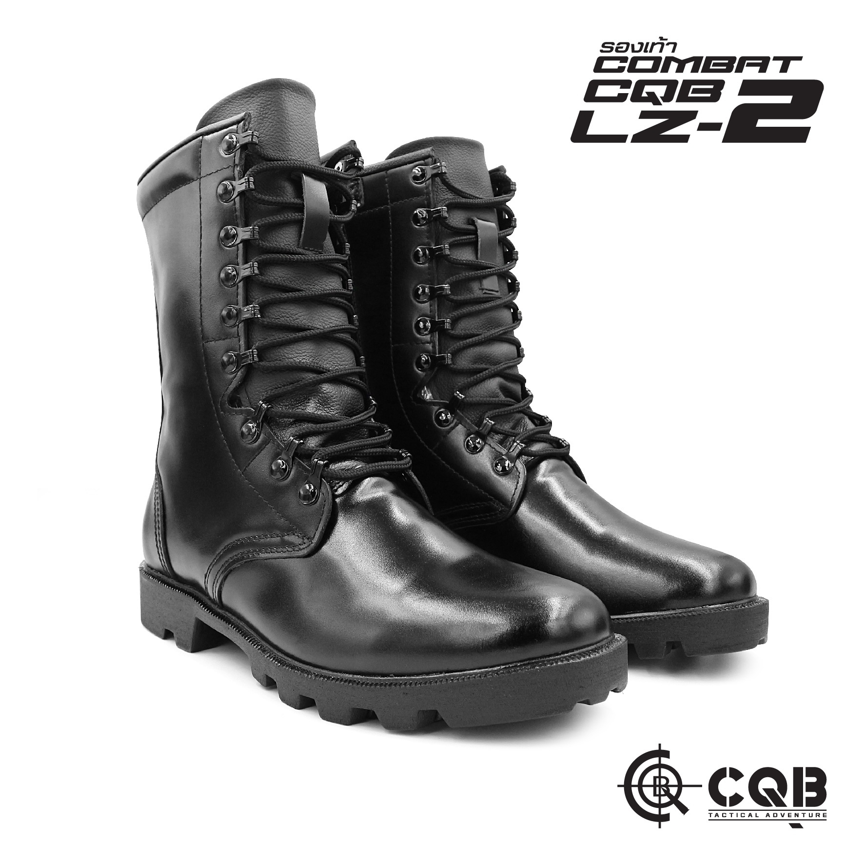 รองเท้า Combat CQB รุ่น LZ-2# (ซิปข้าง) -มีซิปข้าง เพื่อความสะดวก ในการสวมใส่ -ตาไก่ปลดไว 9 รู ความสูงจากพื้น 10 นิ้ว -น้ำหนักเบา หนังมีความนุ่มใส่สบาย -รองพื้นนิ่ม ใส่ไม่เจ็บเท้า -ขัดหรือวนน้ำ ขึ้นเงาได้ง่าย -เย็บพื้นด้านนอก และ ยึดน๊อตด้าน -ในพื้นรองเท้
