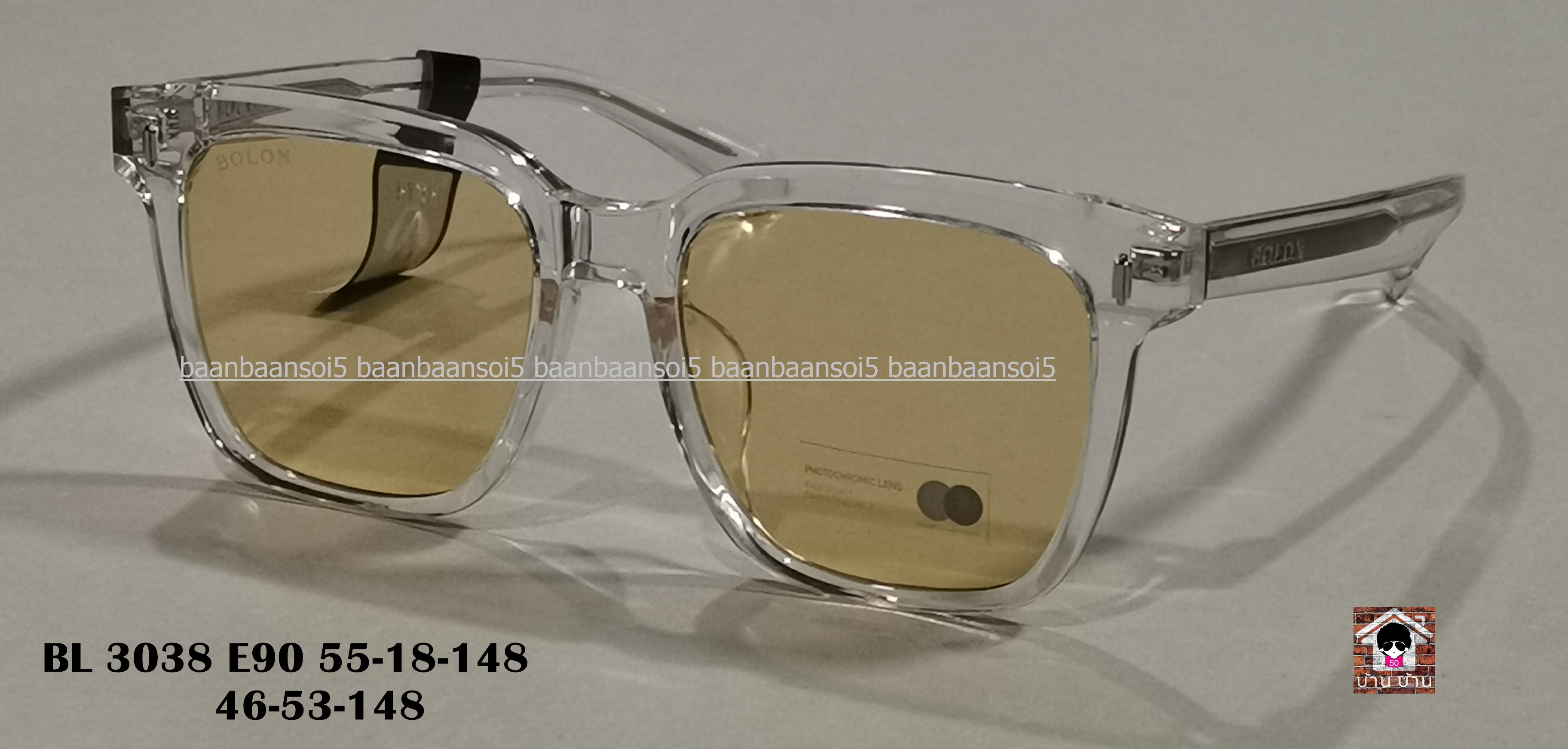 BOLON Vista BL3038 Transparent (E90) โปรโมชั่น กรอบแว่นตาพร้อมเลนส์ HOYA ราคา 3,790 บาท