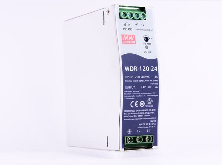 POWER SUPPLY WDR-120-24 120W MEANWELL พาวเวอร์ซัพพลาย 5A 24VDC